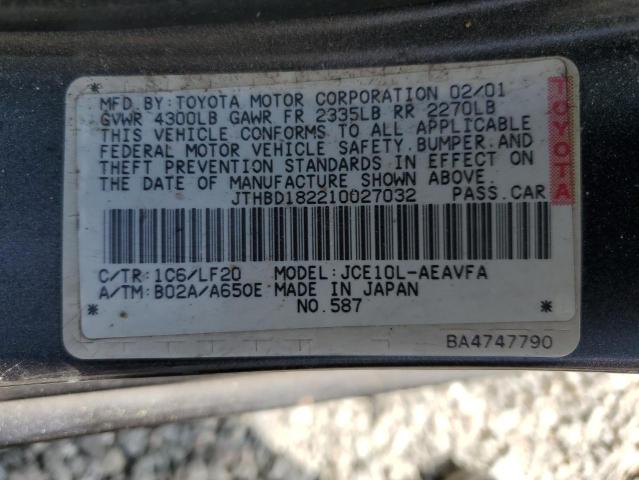 Photo 11 VIN: JTHBD182210027032 - LEXUS IS 300 