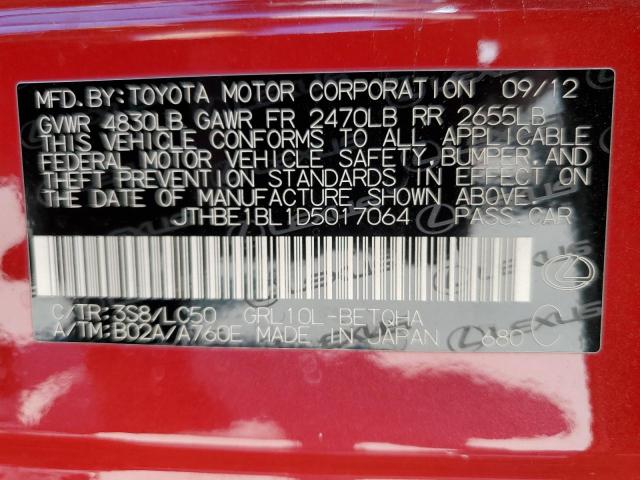 Photo 12 VIN: JTHBE1BL1D5017064 - LEXUS GS350 