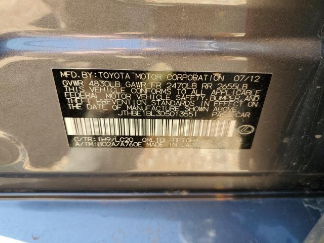 Photo 11 VIN: JTHBE1BL3D5013551 - LEXUS GS 350 