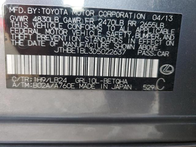 Photo 11 VIN: JTHBE1BL3D5022637 - LEXUS GS 350 F S 