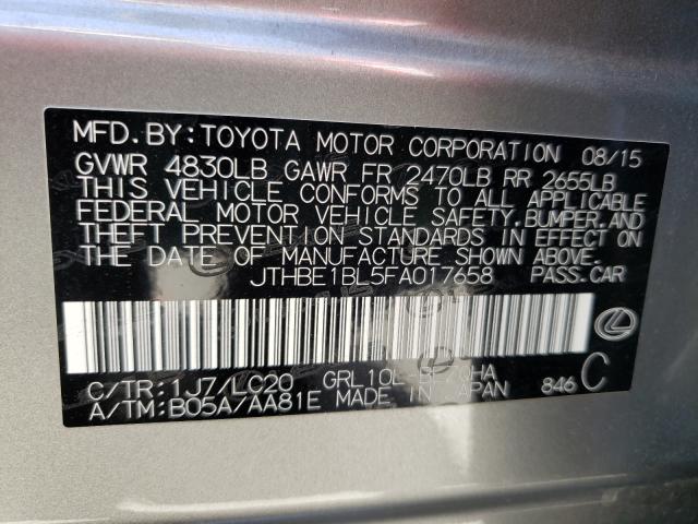 Photo 9 VIN: JTHBE1BL5FA017658 - LEXUS GS 350 