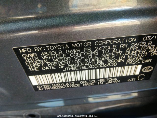 Photo 8 VIN: JTHBE1BLXD5006838 - LEXUS GS 350 