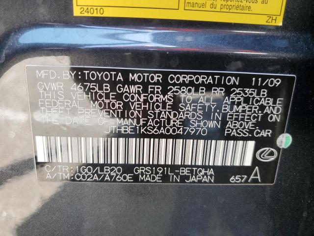 Photo 11 VIN: JTHBE1KS6A0047970 - LEXUS GS 350 