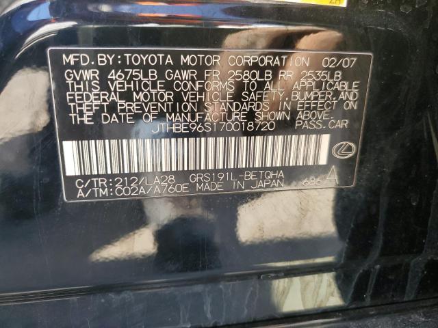 Photo 11 VIN: JTHBE96S170018720 - LEXUS GS350 