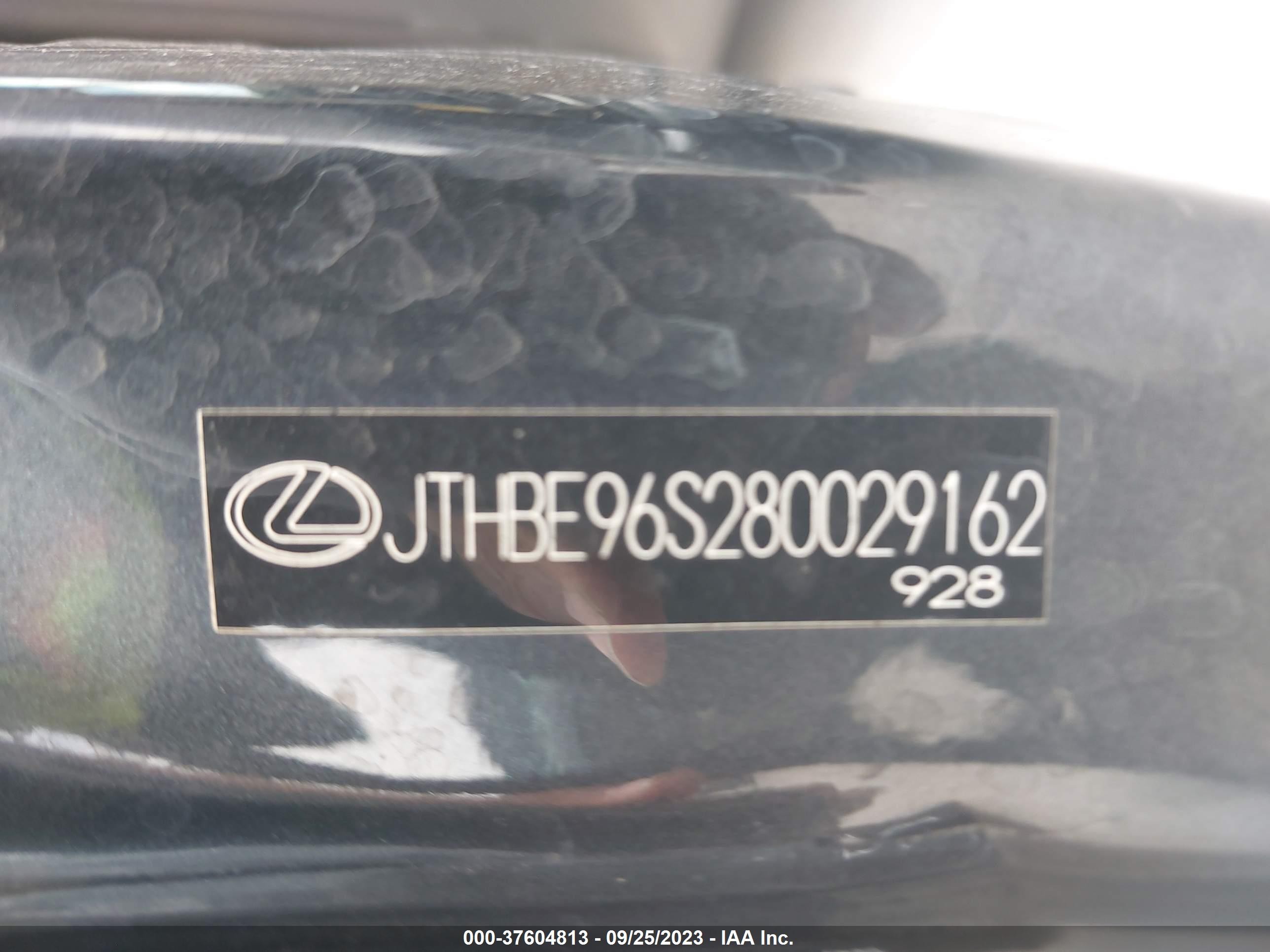 Photo 8 VIN: JTHBE96S280029162 - LEXUS GS 