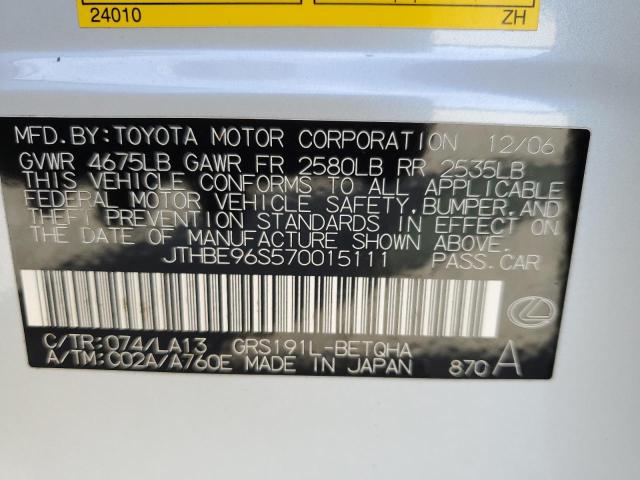 Photo 11 VIN: JTHBE96S570015111 - LEXUS GS350 