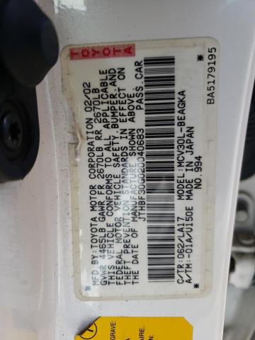 Photo 11 VIN: JTHBF30G020040683 - LEXUS ES300 