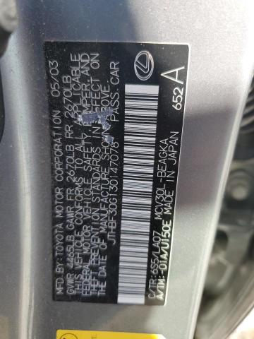 Photo 12 VIN: JTHBF30G130147078 - LEXUS ES300 