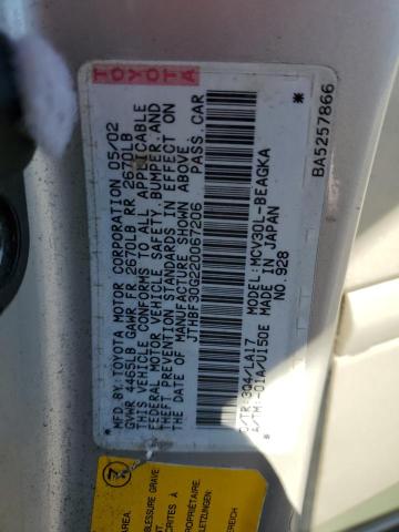 Photo 11 VIN: JTHBF30G220067206 - LEXUS ES300 