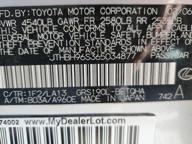 Photo 13 VIN: JTHBH96S365034877 - LEXUS GS300 