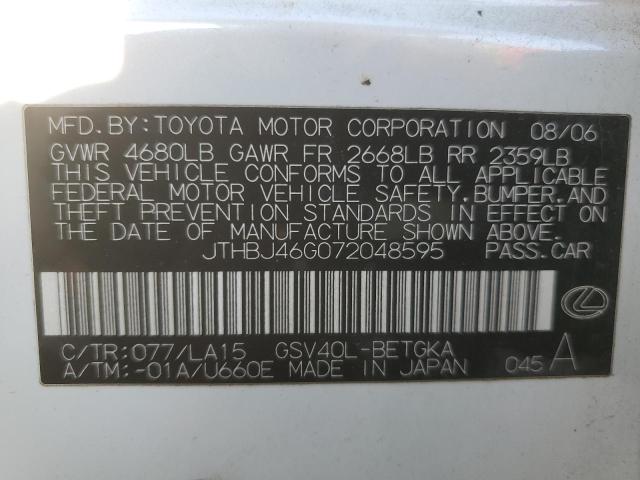 Photo 11 VIN: JTHBJ46G072048595 - LEXUS ES 350 