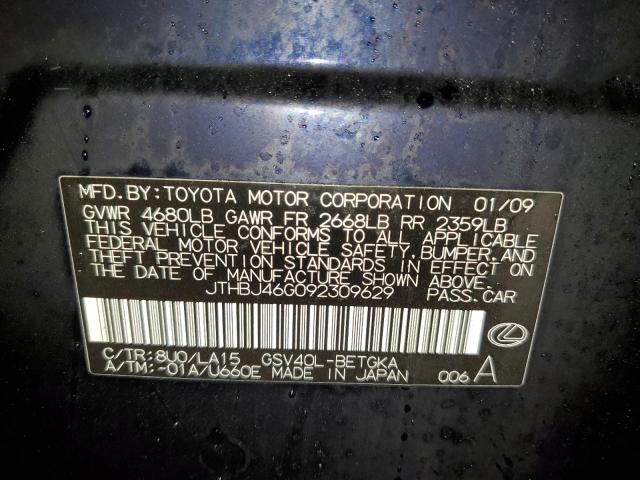 Photo 11 VIN: JTHBJ46G092309629 - LEXUS ES350 