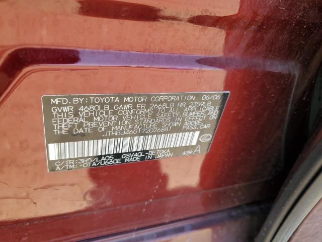 Photo 11 VIN: JTHBJ46G172026881 - LEXUS ES350 