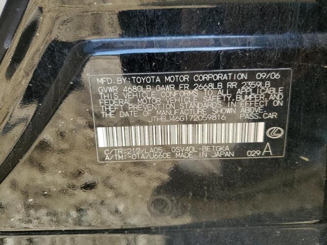 Photo 11 VIN: JTHBJ46G172059816 - LEXUS ES350 