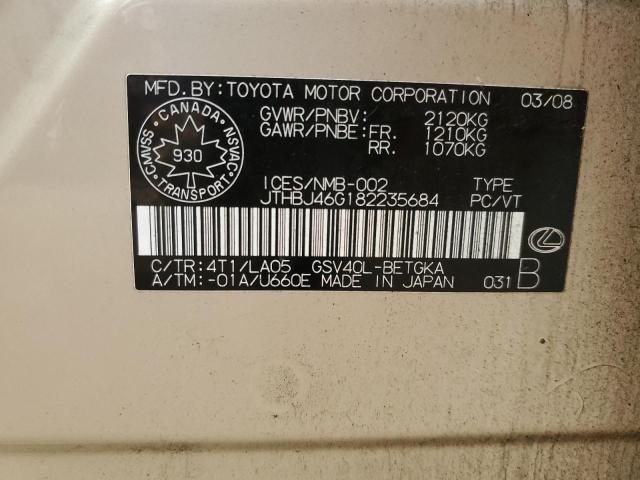 Photo 11 VIN: JTHBJ46G182235684 - LEXUS ES 350 