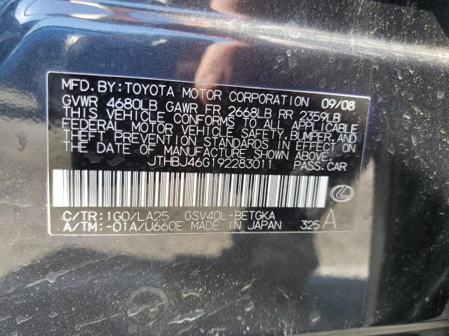 Photo 11 VIN: JTHBJ46G192283011 - LEXUS ES 350 