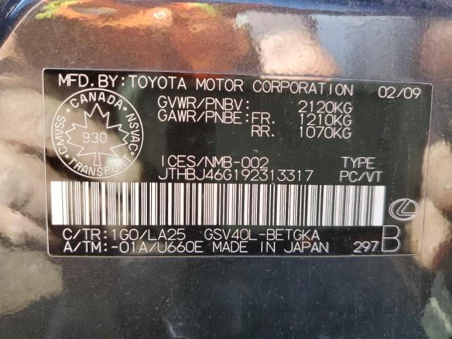 Photo 12 VIN: JTHBJ46G192313317 - LEXUS ES 350 