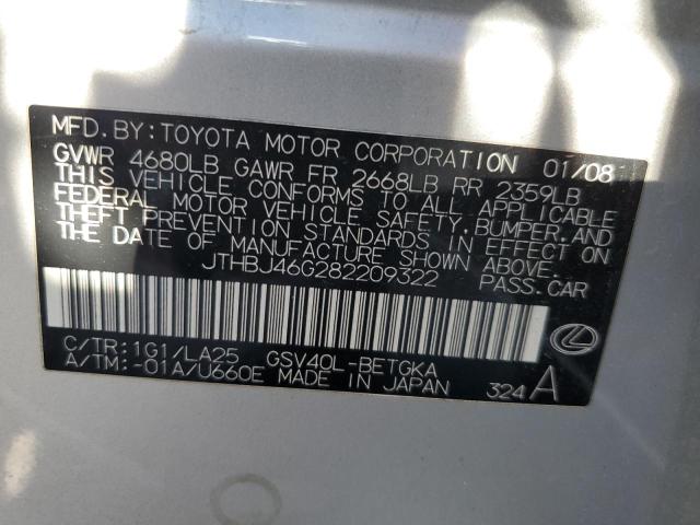 Photo 11 VIN: JTHBJ46G282209322 - LEXUS ES350 