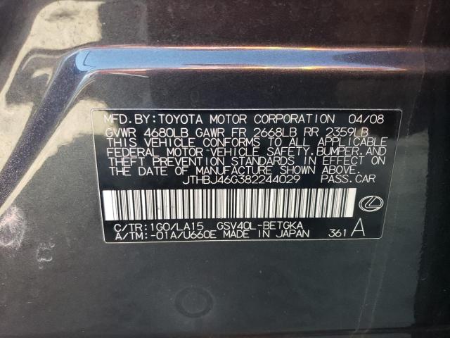 Photo 12 VIN: JTHBJ46G382244029 - LEXUS ES350 