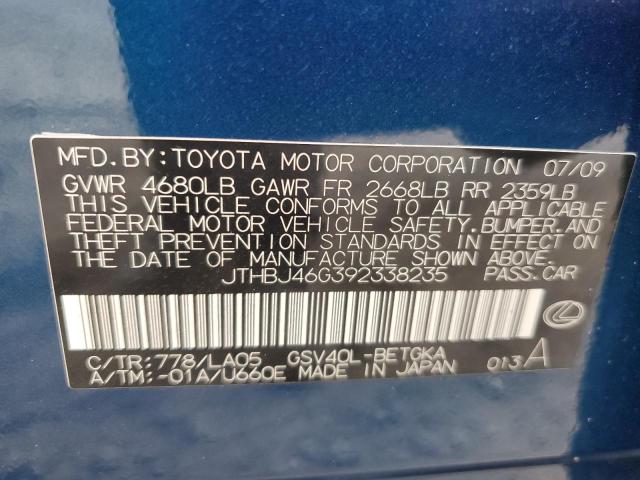 Photo 11 VIN: JTHBJ46G392338235 - LEXUS ES 350 