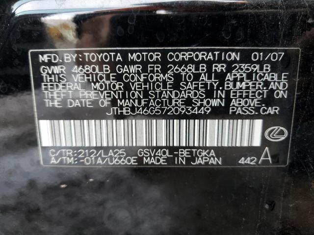 Photo 11 VIN: JTHBJ46G572093449 - LEXUS ES350 