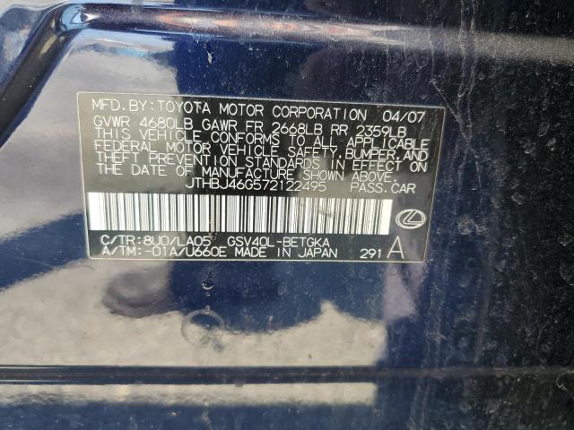 Photo 11 VIN: JTHBJ46G572122495 - LEXUS ES350 