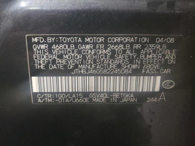 Photo 11 VIN: JTHBJ46G582245084 - LEXUS ES350 