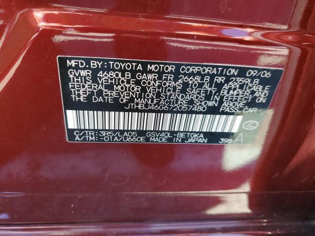 Photo 11 VIN: JTHBJ46G672057480 - LEXUS ES350 