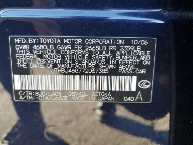 Photo 11 VIN: JTHBJ46G772067385 - LEXUS ES 350 