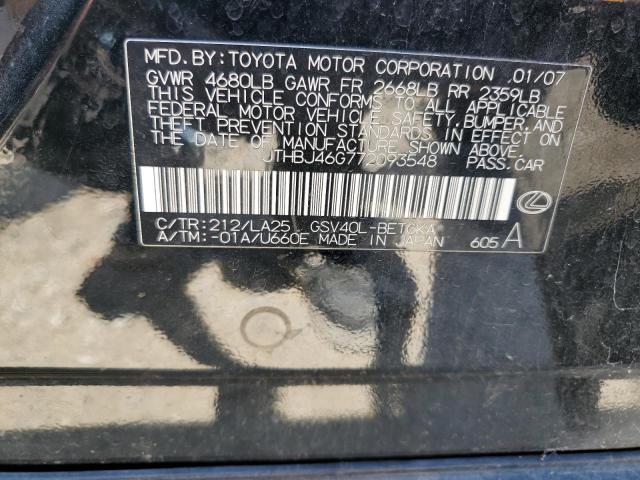 Photo 12 VIN: JTHBJ46G772093548 - LEXUS ES 350 