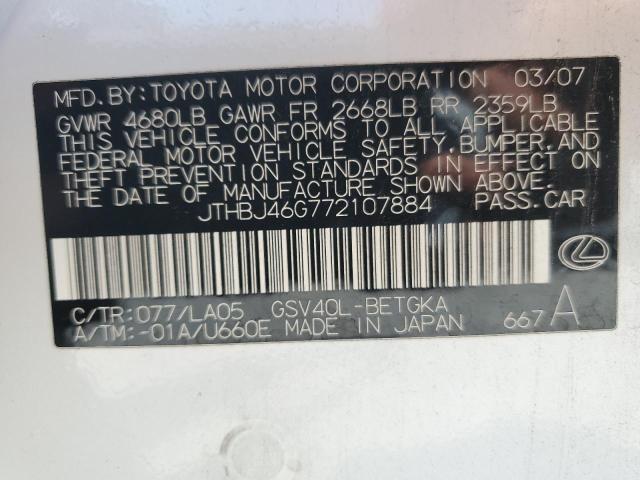 Photo 11 VIN: JTHBJ46G772107884 - LEXUS ES350 