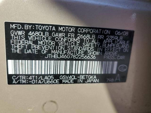 Photo 12 VIN: JTHBJ46G782256636 - LEXUS ES 350 