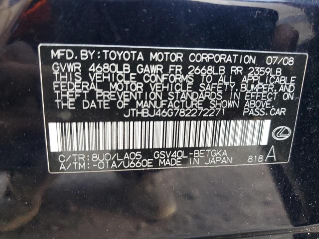 Photo 11 VIN: JTHBJ46G782272271 - LEXUS ES350 