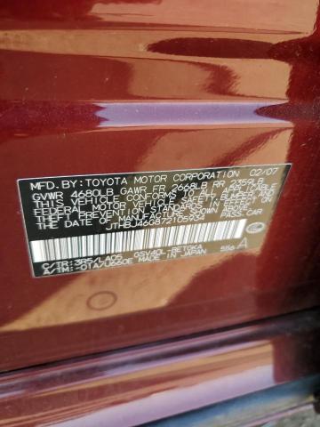 Photo 11 VIN: JTHBJ46G872105934 - LEXUS ES 350 