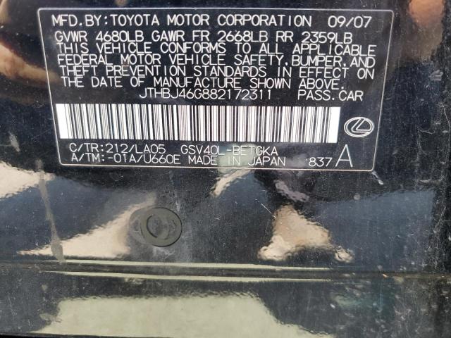 Photo 11 VIN: JTHBJ46G882172311 - LEXUS ES 350 