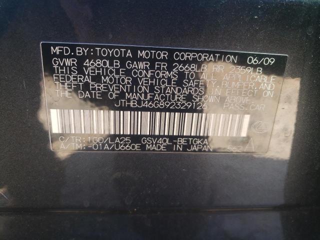 Photo 11 VIN: JTHBJ46G892329126 - LEXUS ES 350 