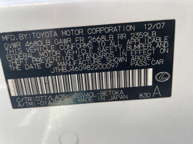 Photo 9 VIN: JTHBJ46G982200097 - LEXUS ES350 