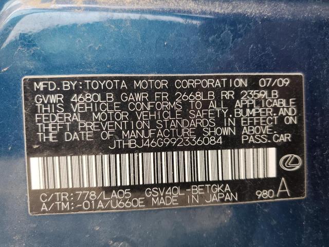 Photo 11 VIN: JTHBJ46G992336084 - LEXUS ES350 