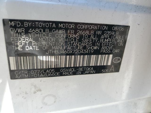 Photo 11 VIN: JTHBJ46GX72043419 - LEXUS ES350 