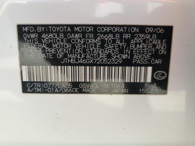 Photo 11 VIN: JTHBJ46GX72052329 - LEXUS ES350 