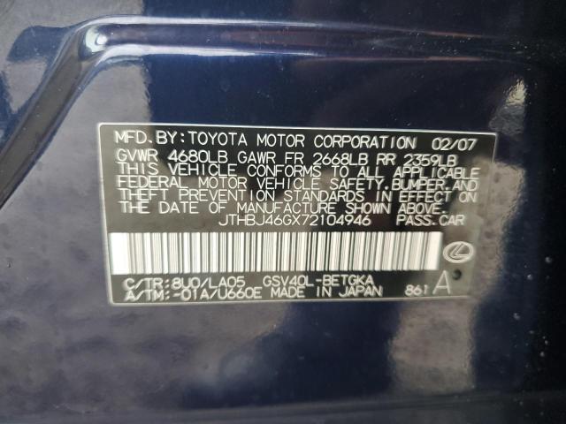 Photo 11 VIN: JTHBJ46GX72104946 - LEXUS ES350 