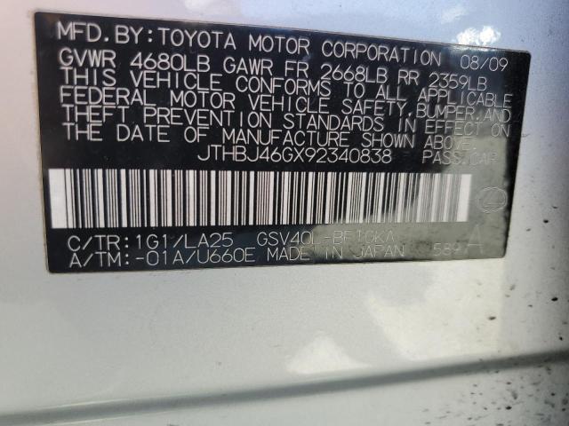 Photo 12 VIN: JTHBJ46GX92340838 - LEXUS ES350 