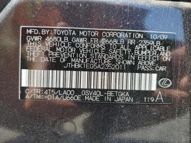 Photo 12 VIN: JTHBK1EG5A2352011 - LEXUS ES 350 