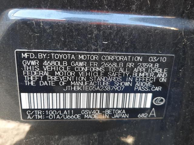 Photo 9 VIN: JTHBK1EG5A2387907 - LEXUS ES 350 