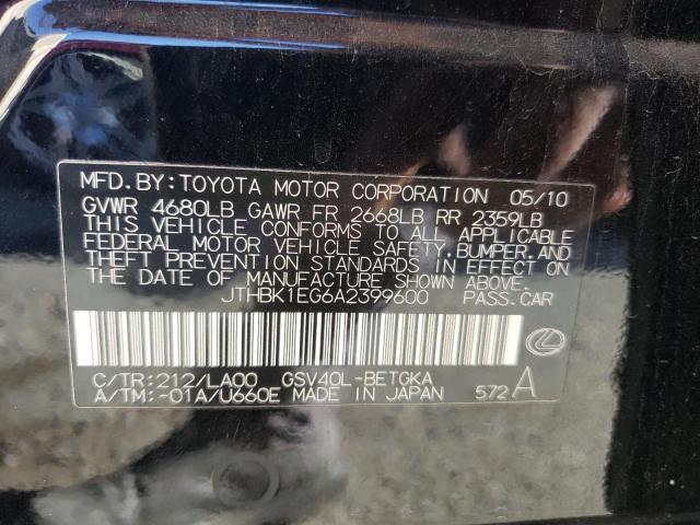 Photo 9 VIN: JTHBK1EG6A2399600 - LEXUS ES 350 