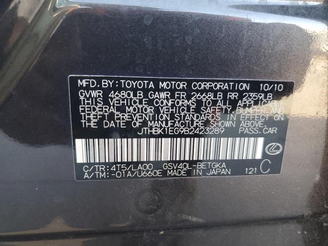 Photo 12 VIN: JTHBK1EG9B2423289 - LEXUS ES 350 