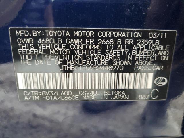 Photo 12 VIN: JTHBK1EG9B2448970 - LEXUS ES350 