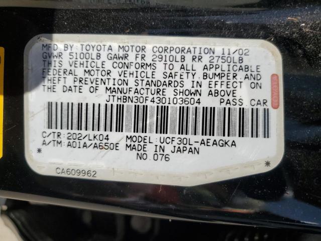 Photo 11 VIN: JTHBN30F430103604 - LEXUS LS430 