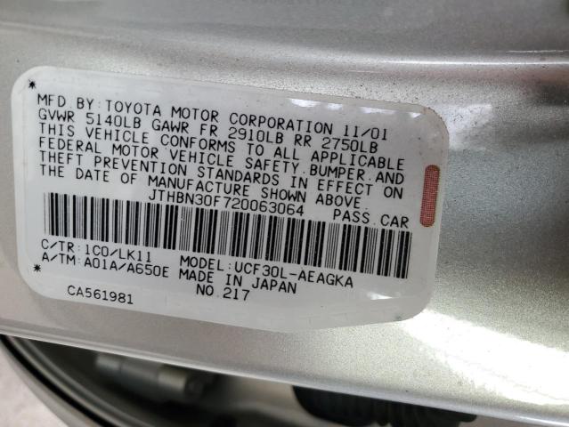 Photo 12 VIN: JTHBN30F720063064 - LEXUS LS430 