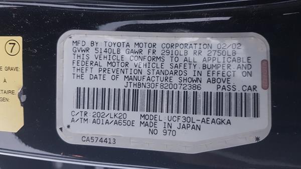 Photo 2 VIN: JTHBN30F820072386 - LEXUS LS 430 